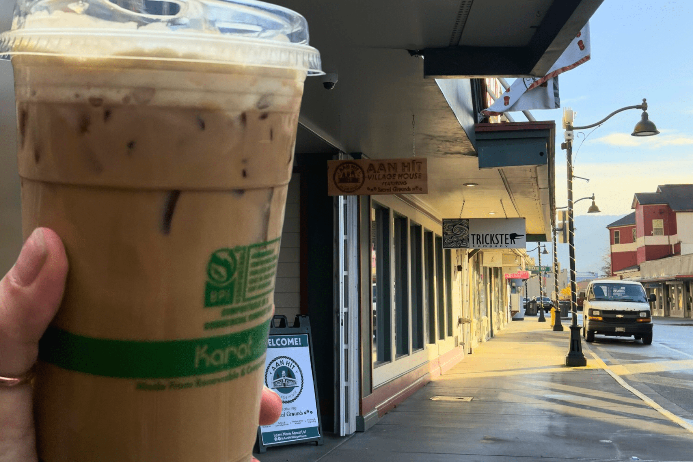 Sacred Grounds Café in downtown Juneau, Alaska